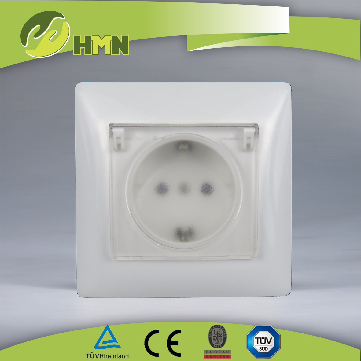 V159 1 gang dust proof Schuko socket