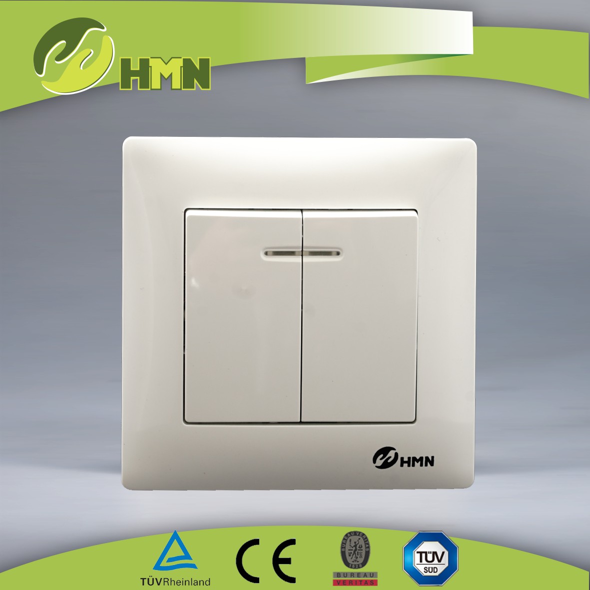 V121N/V122N 2 gang 1 way/ 2 way  switch W/N